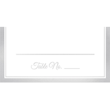 Name Table Border Place Cards, Assorted Colours, 50-pk, for Wedding/Anniversary Front_Flat