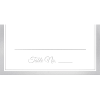 Name Table Border Place Cards, Assorted Colours, 50-pk, for Wedding/Anniversary Front_Flat
