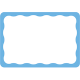 Border Name Tag Wearables, Assorted Colours, 3.5-in, 100-pk, for Festivals/Parties Overhead_Flat