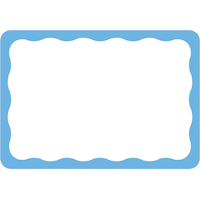 Border Name Tag Wearables, Assorted Colours, 3.5-in, 100-pk, for Festivals/Parties Overhead_Flat