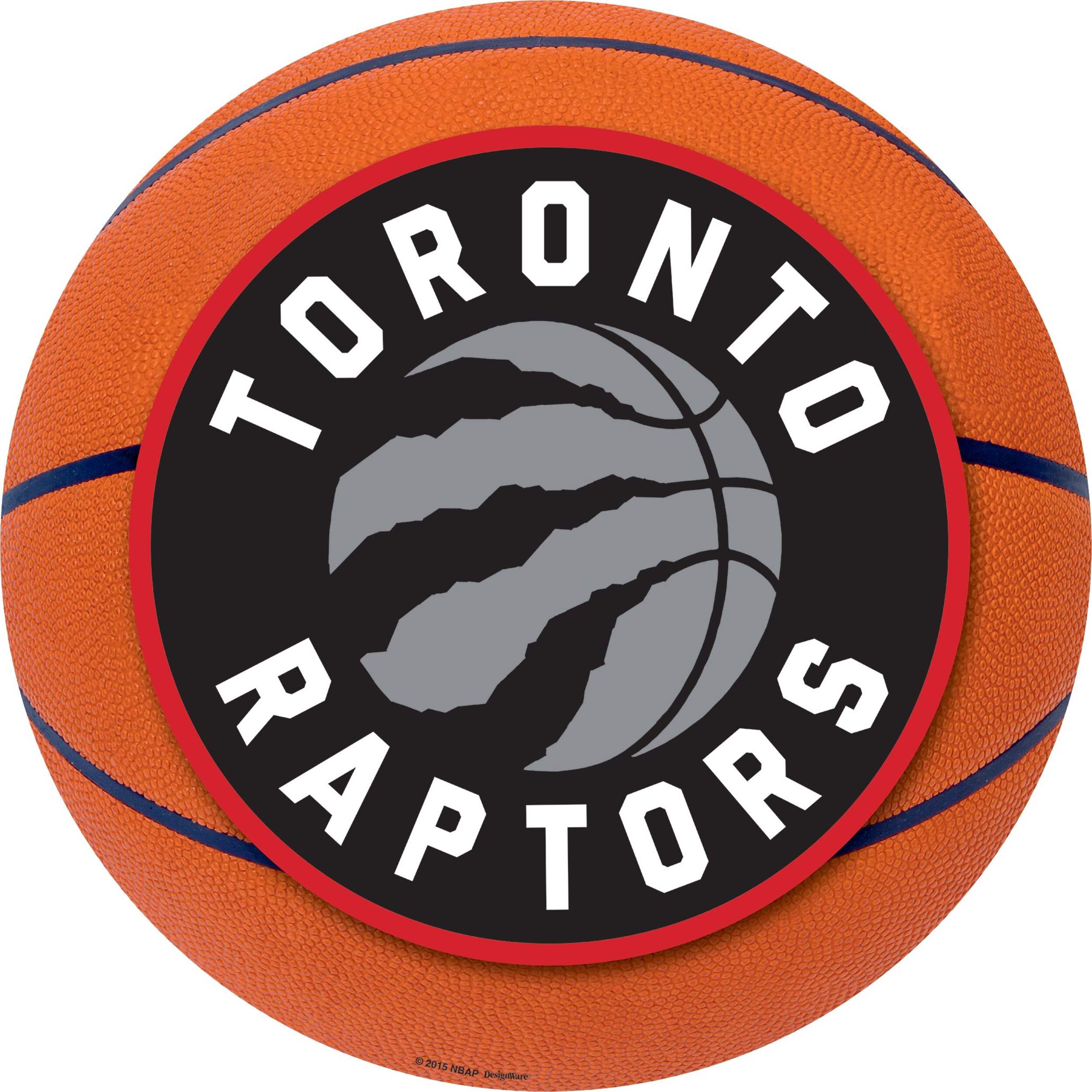 National Basketball Association NBA "Toronto Raptors" Table & Wall Cutout Decoration, Orange/Black, 12-in, for Sports Party Front_Flat