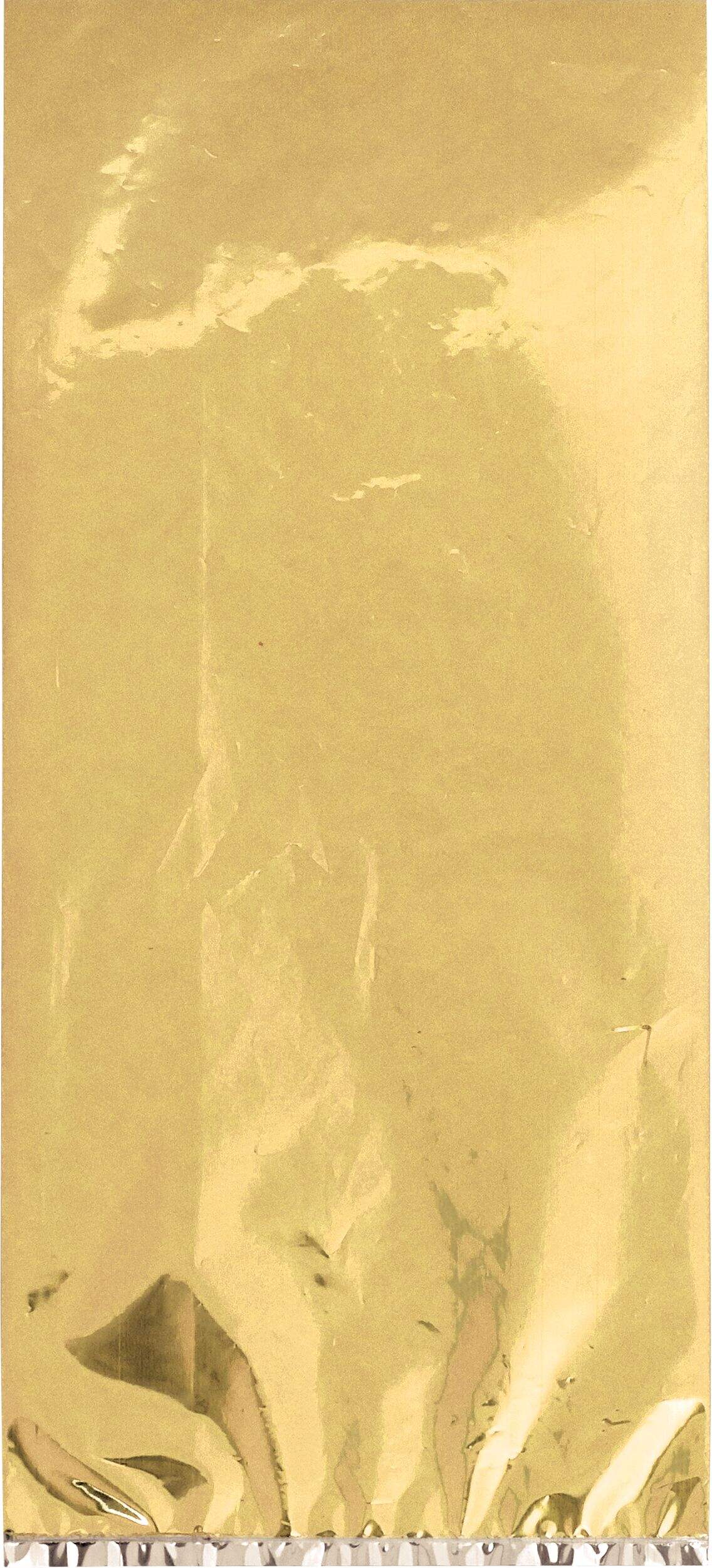 Sacs de fête pour friandises métallisés rectangulaires, or, 9,5 po, paq. 25, pour fête d'anniversaire Overhead_Flat