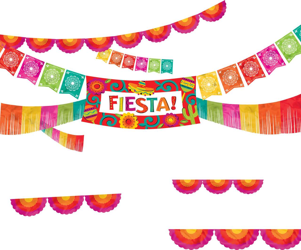 Fiesta Fringe Garland - Party Decor - 4 Pieces
