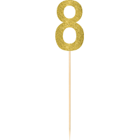 Piquets, chiffre 8, or scintillant, grand, paq. 2 Front_Flat