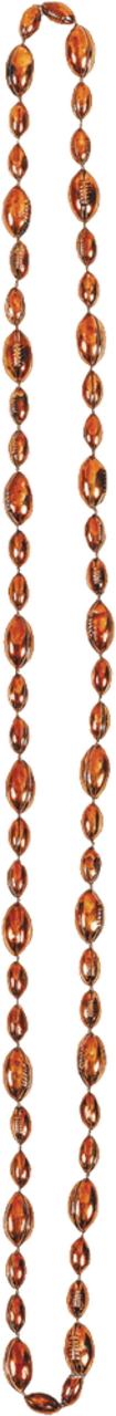 Football Beaded Necklace Jewelry Brown 36 in Wearable Accessory for Sports Superbowl