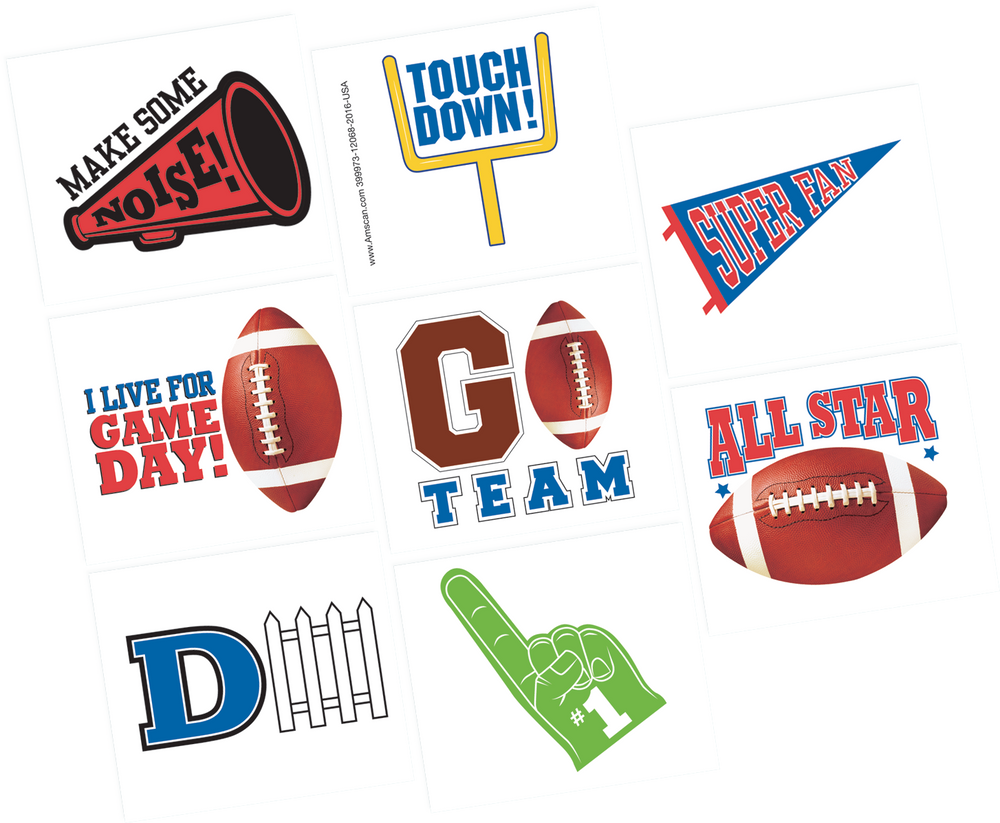 Football Tattoos, 8-pk | Canadian Tire