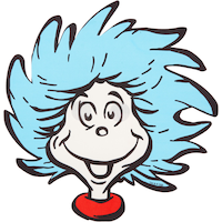 Dr. Seuss Oversized Thing 1/2 Mask Front_Flat