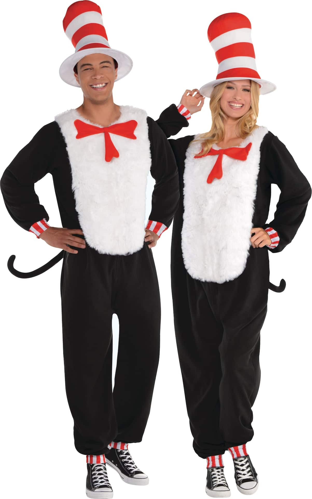 Dr. Seuss Cat in the Hat One Piece Adult Costume | Party City