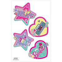 Mattel Barbie "Dream" Wearable Temporary Tattoos, Pink/Blue, 4-pk, for Birthday Party Front_Flat