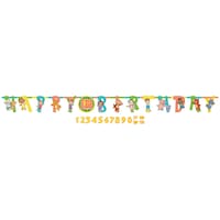 Cocomelon "Happy Birthday" DIY Customizable Hanging Garland Banner Decoration, Multi-Coloured, 126-in, 2-pk, for Birthday Party