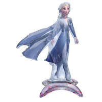 Disney Frozen Elsa Satin Sitting Foil Balloon, Blue, 25-in, Air-Filled for Birthday Party