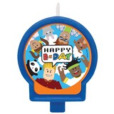 Party Town "Happy B-day" Wax Candle, Multi-Coloured, 2.5-in, for Birthday Party Front_Flat