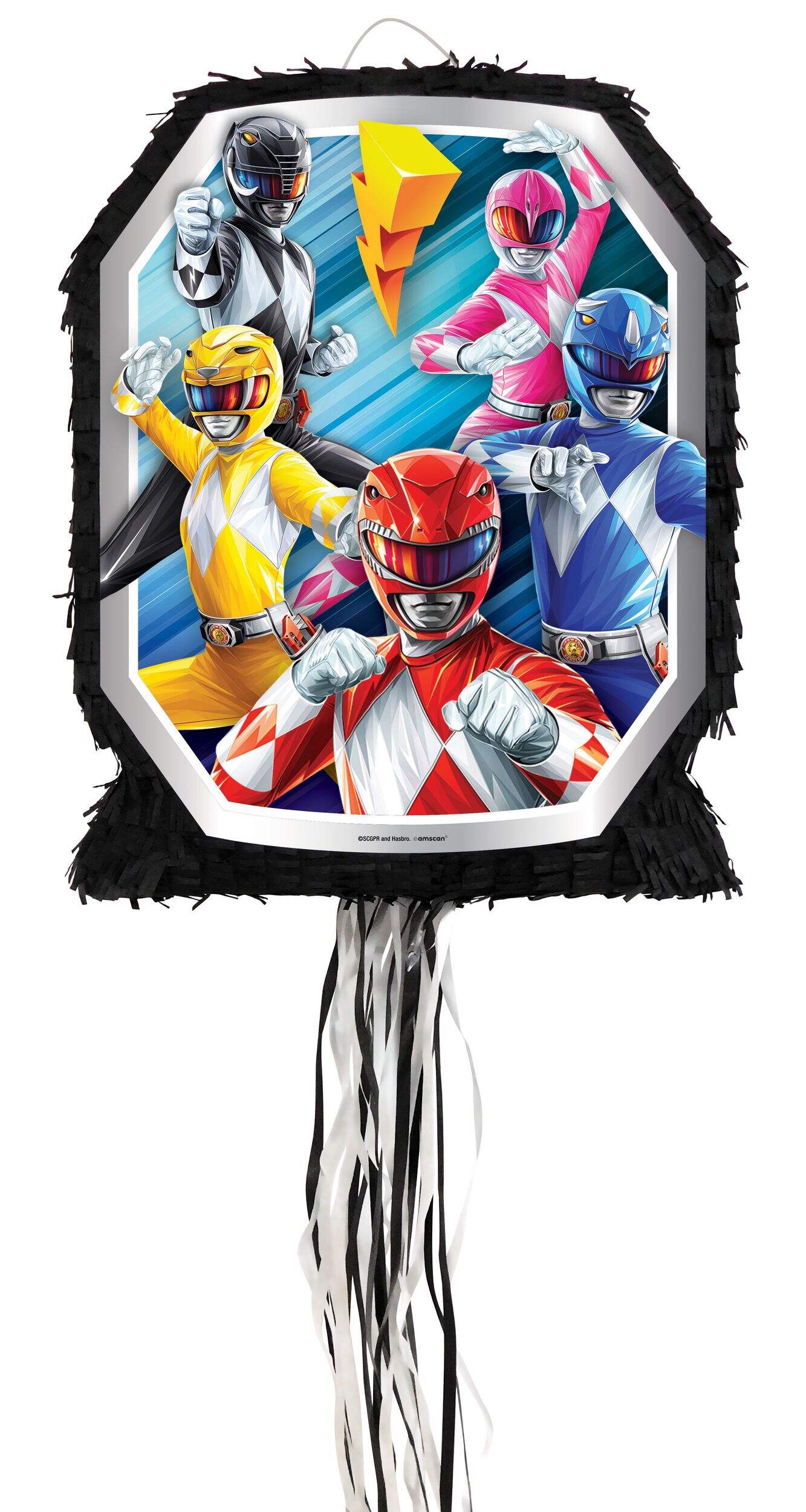 Pinata à ficelles Power Rangers Front_Flat