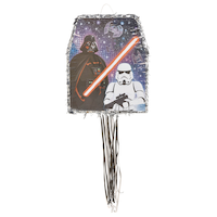 Disney Star Wars Galaxy of Adventure Darth Vader Pinata Hanging Pull String Decoration, Black, 18-in, Holds 2lb of Pinata Filler, for Birthday Parties
