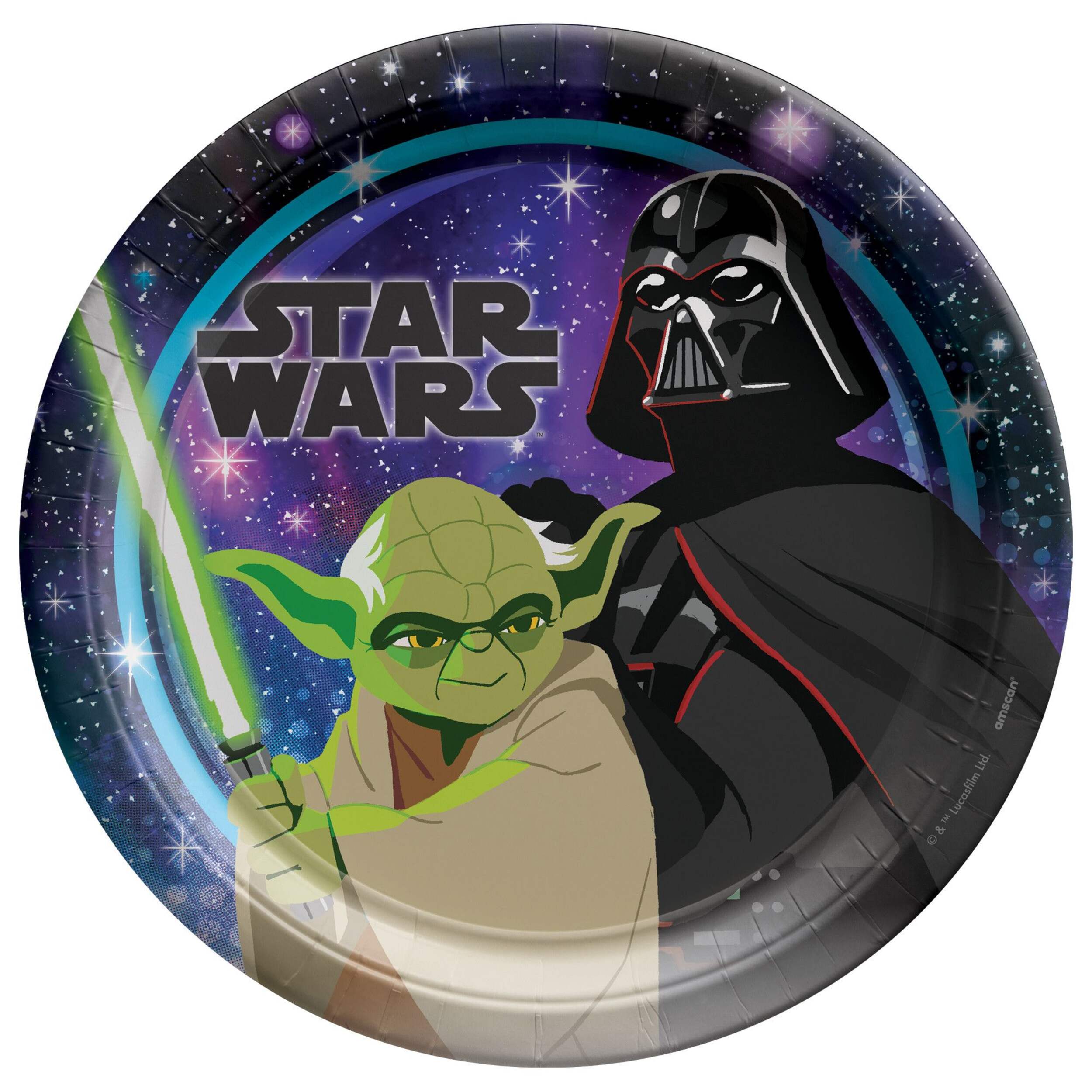 Assiettes en papier Star Wars : Galaxie d'Aventures, 9 po, paq. 8 Overhead_Flat