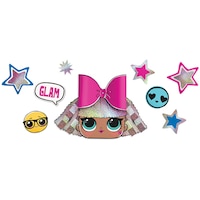 L.O.L Surprise! Diva Table & Wall Cutout Decorations, Multi-Coloured, 13-in, 9-pk, for Birthday Party Front_Flat