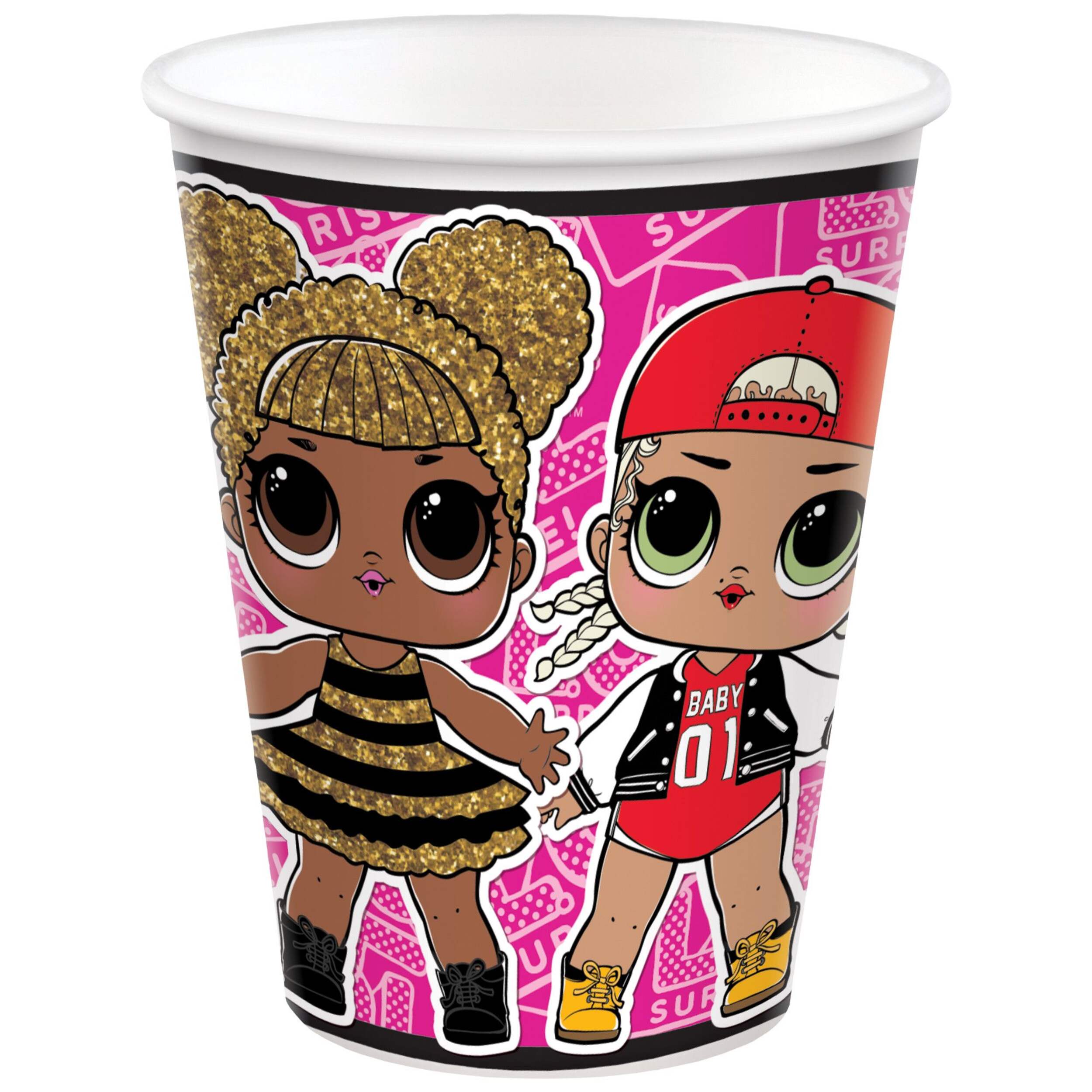 Gobelets en papier LOL Surprise! Together 4 Eva, 9 oz, paq. 8 Front_Elevated