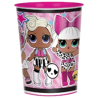 L.O.L. Surprise! Plastic Reusable Favour Cup, Pink, 16-oz, for Birthday Party