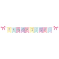 Unicorn "Be Magical" Hanging Garland Banner Decoration, Multi-Coloured, 12-ft, for Birthday Party