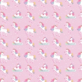 Unicorn Gift Wrapping Paper, Pink, 5-ft, for Birthday Party Front_Flat