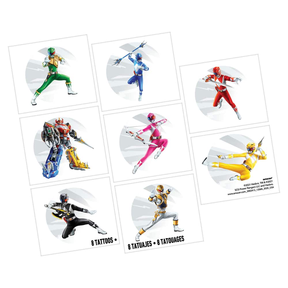 Power Rangers Tattoos Party Favors Bundle  70 PreCut Individual 2 x 2 Power  Rangers Temporary Tattoos for Kids Boys Girls Power Rangers Party Supplies  MADE IN USA  Amazonca Beauty 