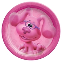 Blue's Clues Magenta Round Dessert Plates, 8-pk Overhead_Flat