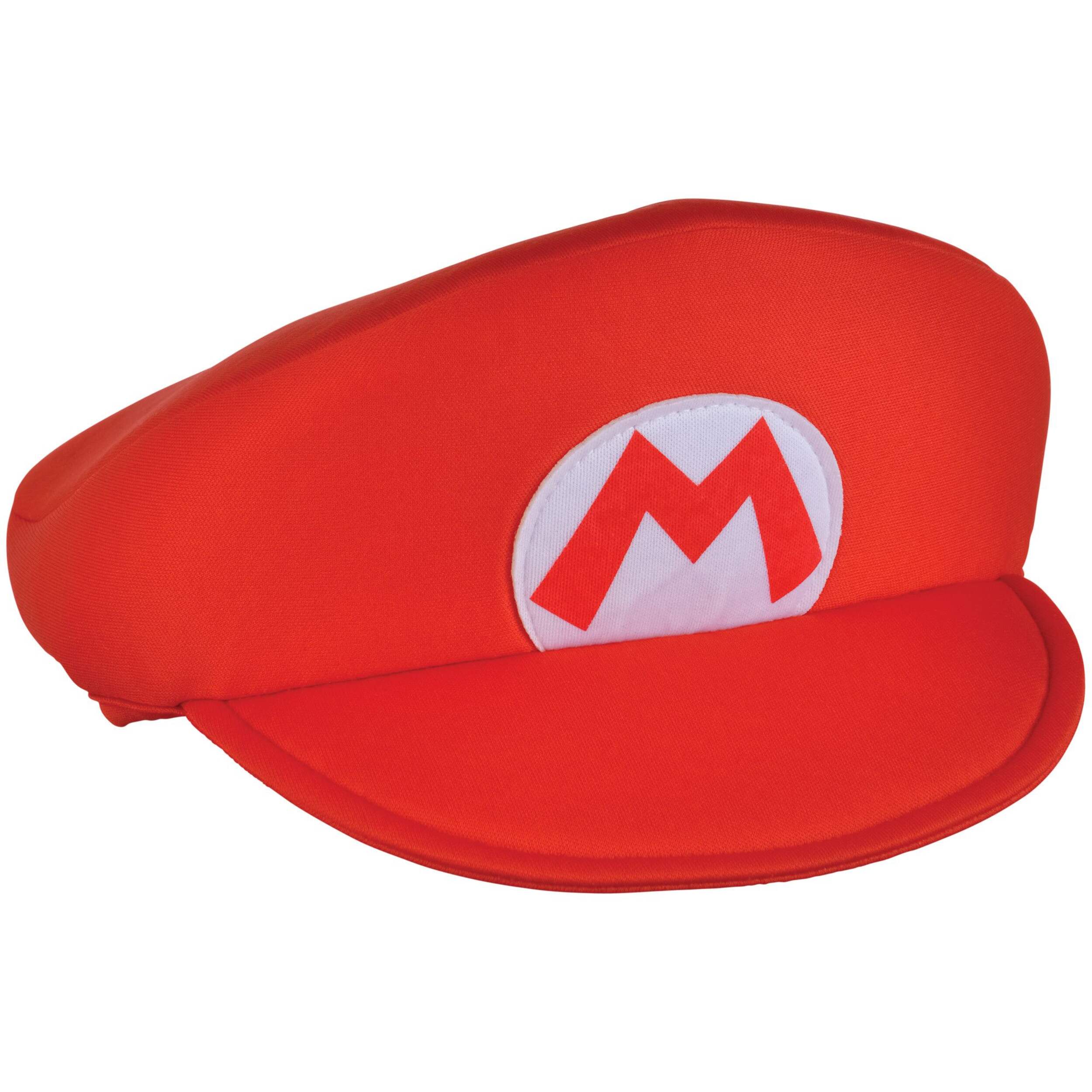 Nintendo Super Mario Bros Mario Hat, Red, One Size, Wearable Accessory for Birthdays Front_Angled_Right