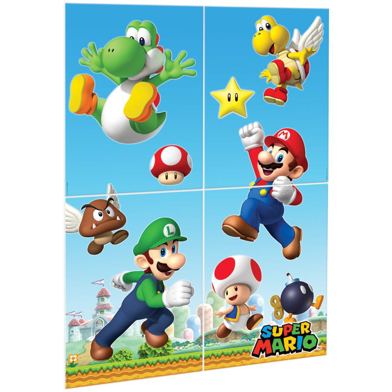 Trousse de décor mural Nintendo Super Mario Brothers, paq. 4