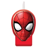 Disney Marvel Spider-Man Wax Candle, Red, 4-in, for Birthday Party Front_Flat