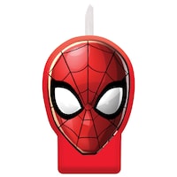 Disney Marvel Spider-Man Wax Candle, Red, 4-in, for Birthday Party Front_Flat
