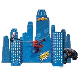 Disney Marvel Spider-Man Plastic Scene Setter Background Decoration Blue, 13-in, 9-pk, for Birthday Party Front_Flat
