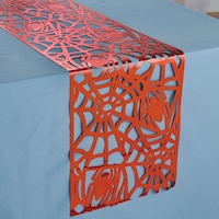 Disney Marvel Spider-Man Foil Rectangle Reusable Web Table Runner, Red, 54x96-in, for Birthday Party CloseUp