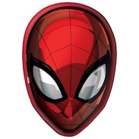 Disney Marvel Spider-Man Paper Disposable Dessert Plates, Red/Black, 7-in, 8-pk, for Birthday Party Overhead_Flat