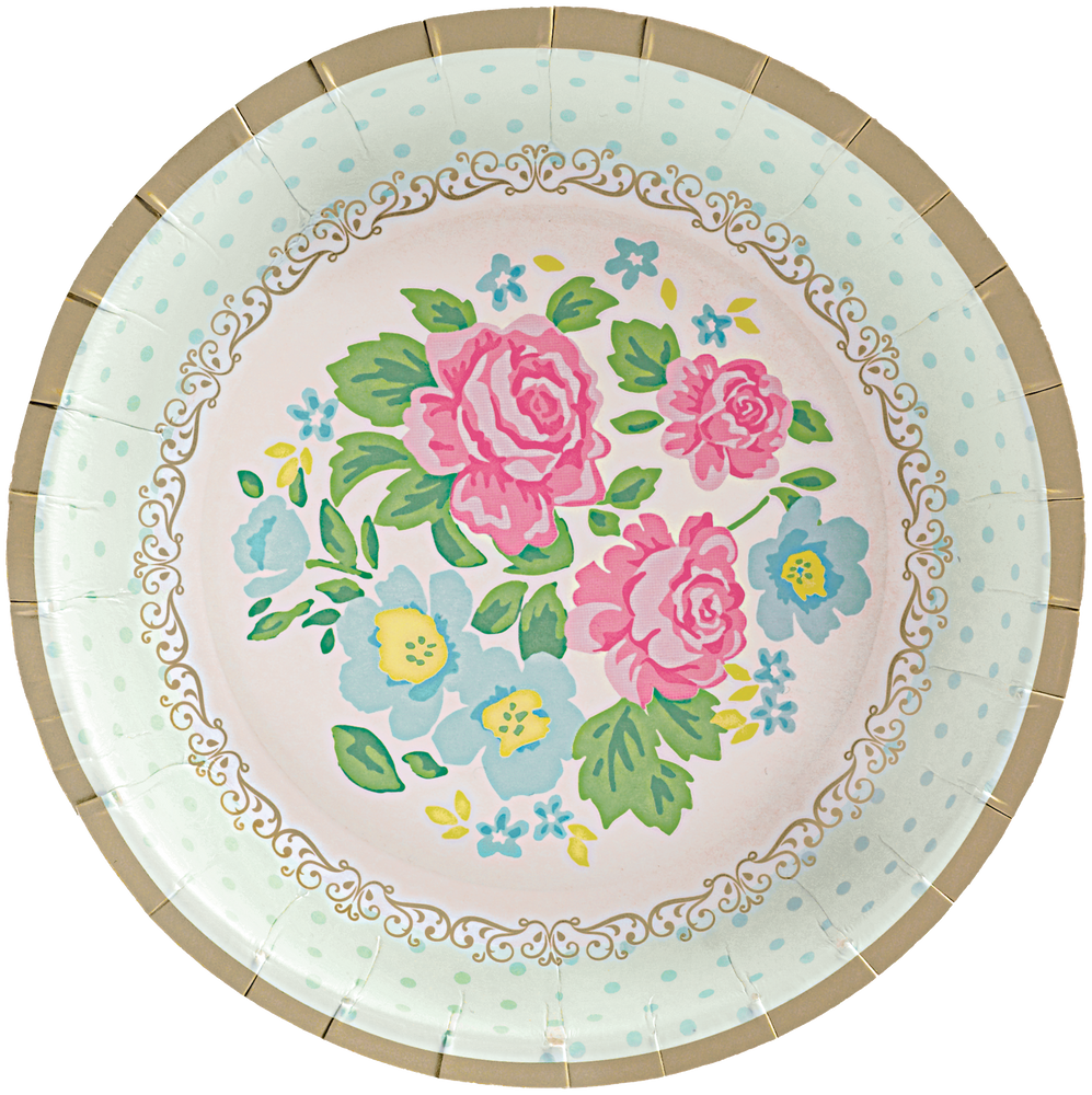 Tea Party Appetizer Plates, 36pk Party City