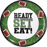 Plateau circulaire en mélamine football Go Fight Win Overhead_Flat