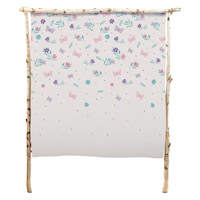 Flutter Butterfly Canvas Scene Setter Background Decoration, White/Purple 65-in, for Birthday Party