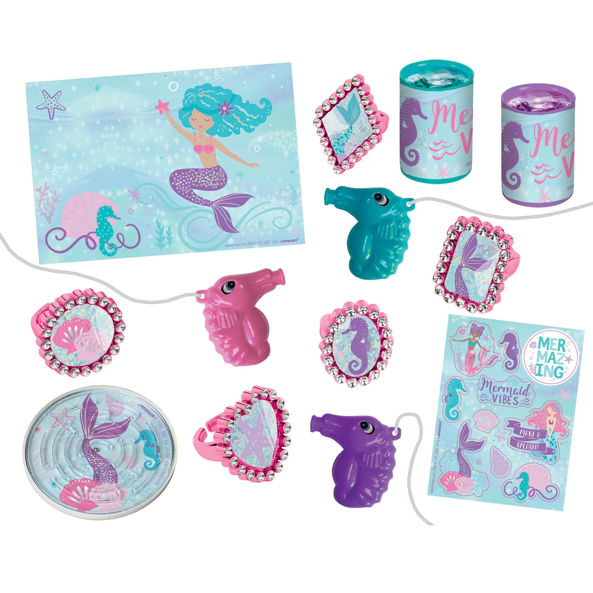 Shimmering Mermaids Mega Mix Value Pack, 48-pc | Party City