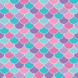 Shimmering Mermaids Scales Gift Wrapping Paper, Blue/Purple, 5-ft, for Birthday Party Front_Flat