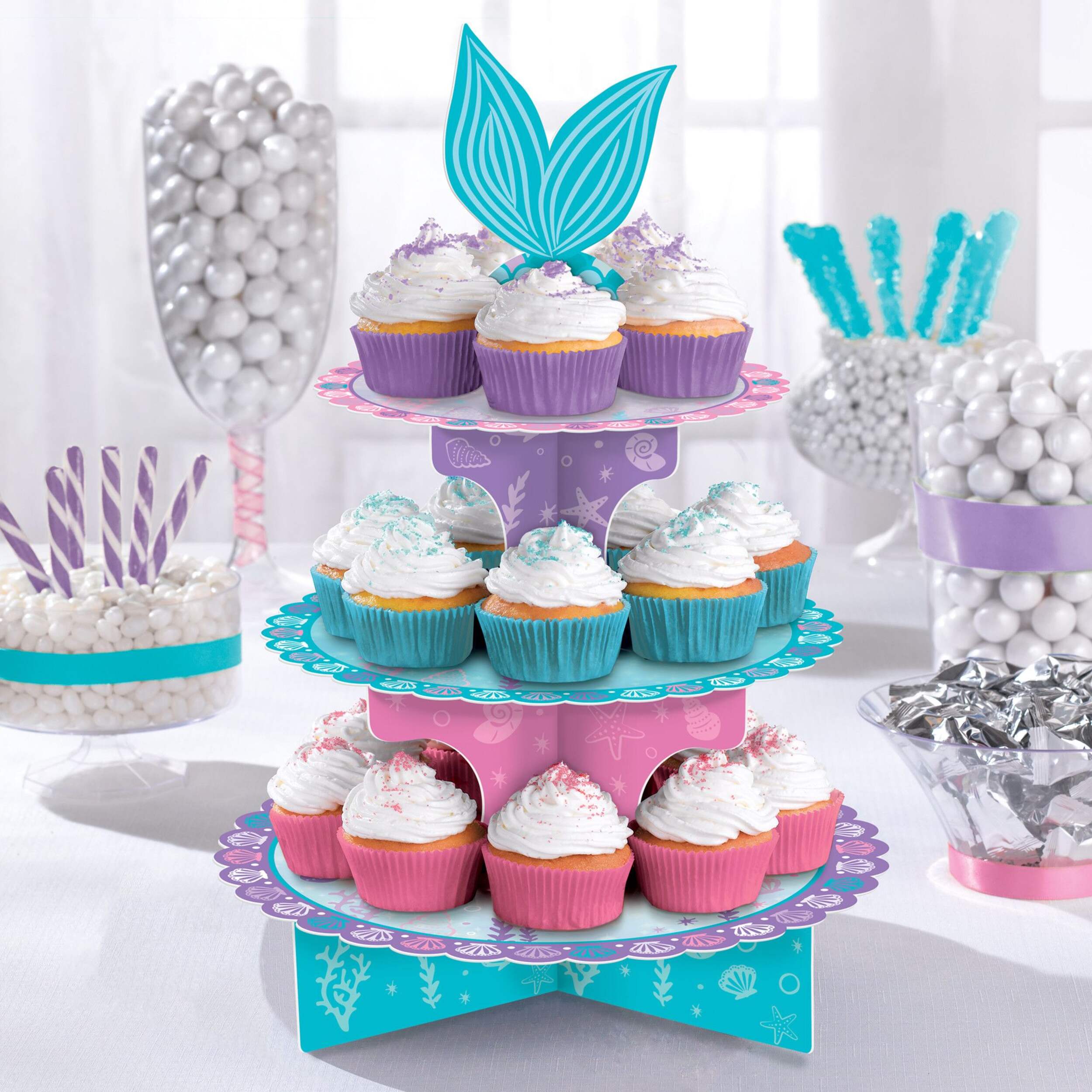 Shimmering Mermaids Treat Stand Front_Flat