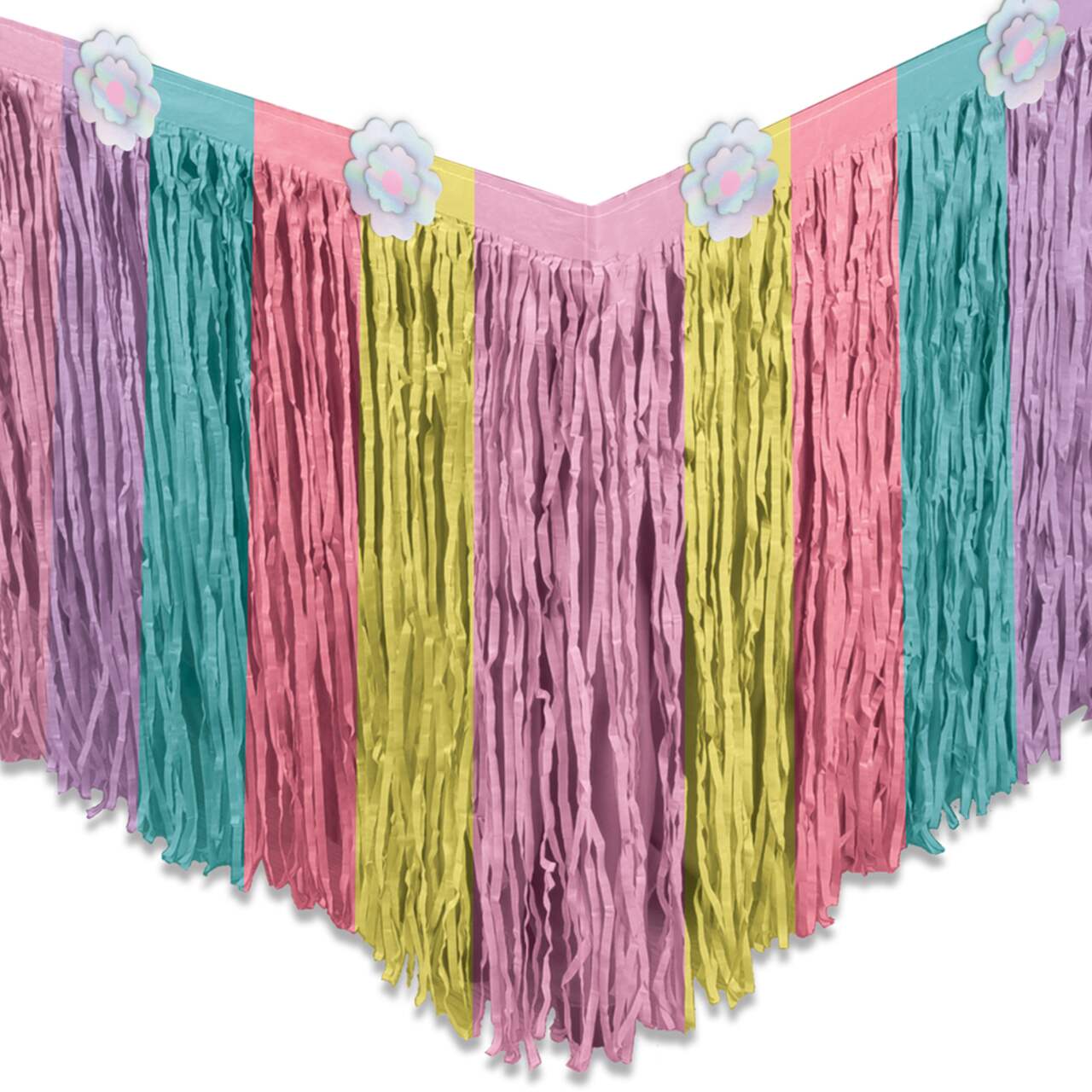 Fringe table skirt deals party city