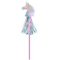 Unicorn Party Paper Wands, Pink/Blue, 6-pk, for Birthday/Party Favour