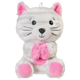 Poids pour ballons chat en peluche, blanc/rose, 4 po, pour anniversaire/remise de diplôme/Saint-Valentin Front_Flat
