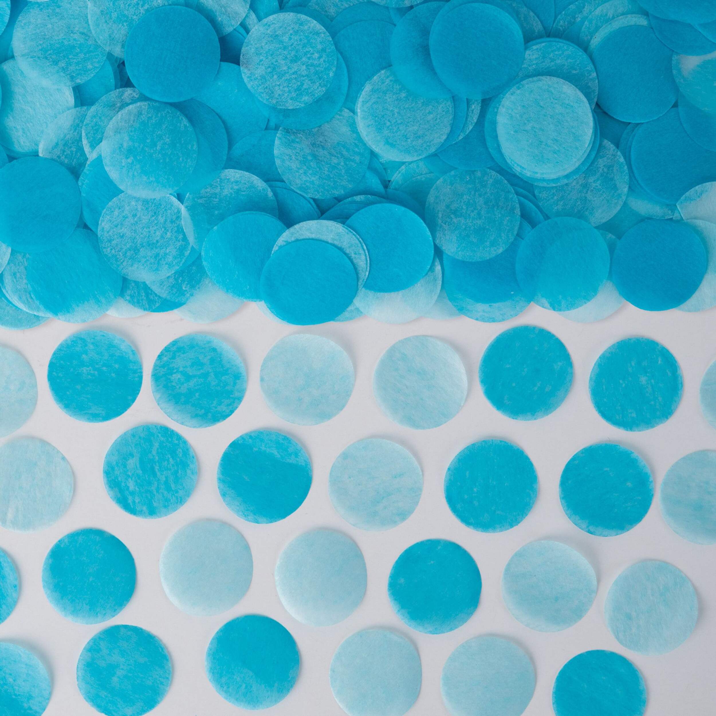 Round Tissue Confetti Table Scatter Decoration, Blue, 0.8-oz for Gender Reveal CloseUp