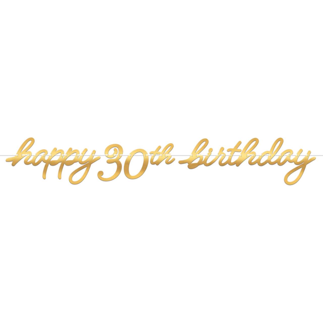 Golden Age 30th Birthday Letter Banner | Party City