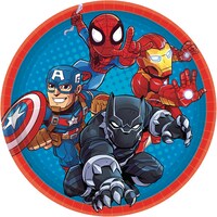 Marvel Super Hero Adventures Lunch Plates, 8-pk Overhead_Flat