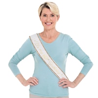 Golden Age "It's My 60th Birthday" Sash, White/Gold, One Size, Wearable Accessory for Birthdays Front_Flat