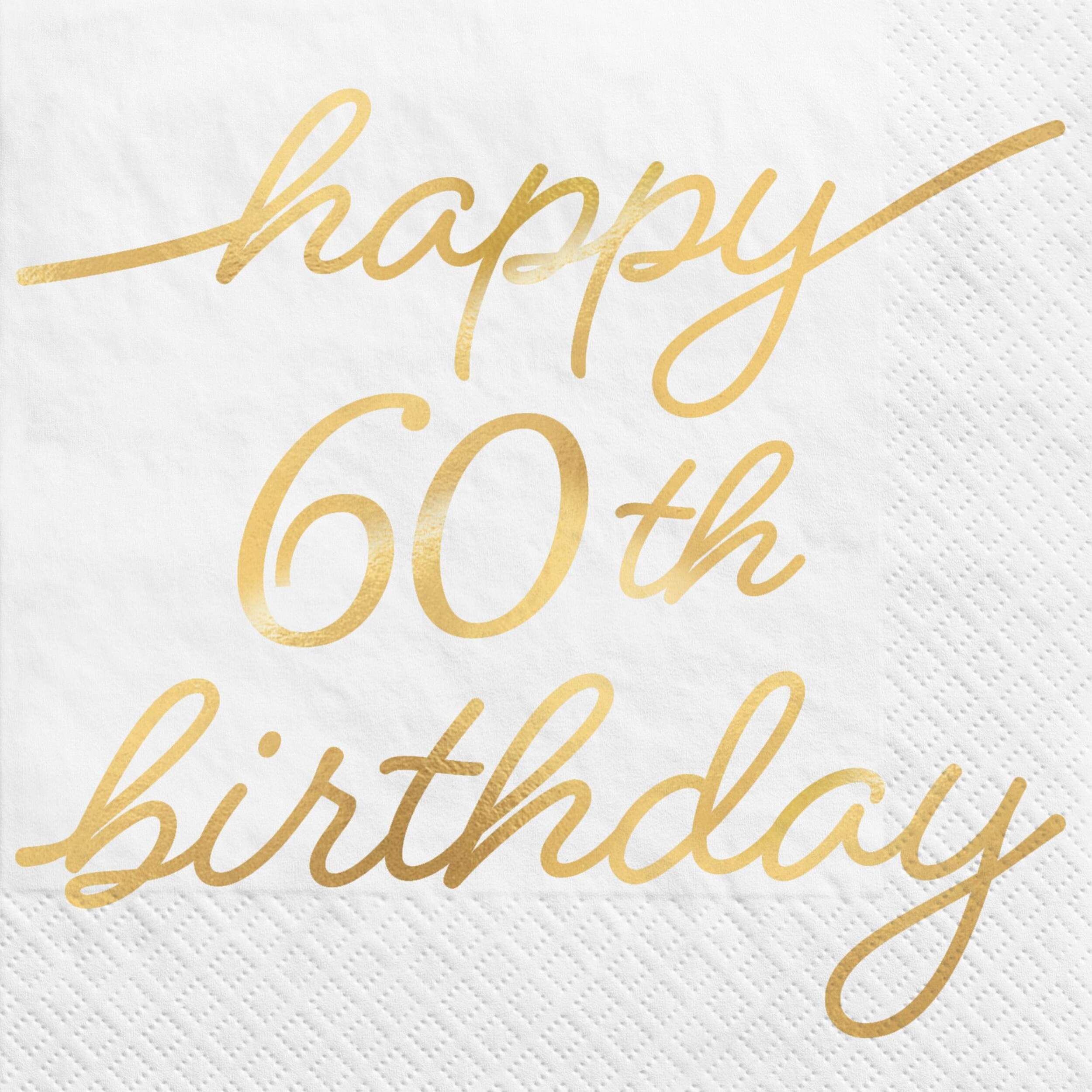 Serviettes à boisson, 60th anniversaire, Golden Age Front_Flat