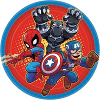 Marvel Super Hero Adventures Dessert Plates, 8-pk Overhead_Flat