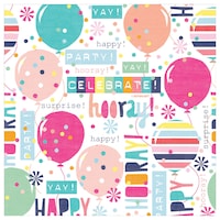 Rouleau géant de papier-cadeau à ballons, 30 po x 16 pi
