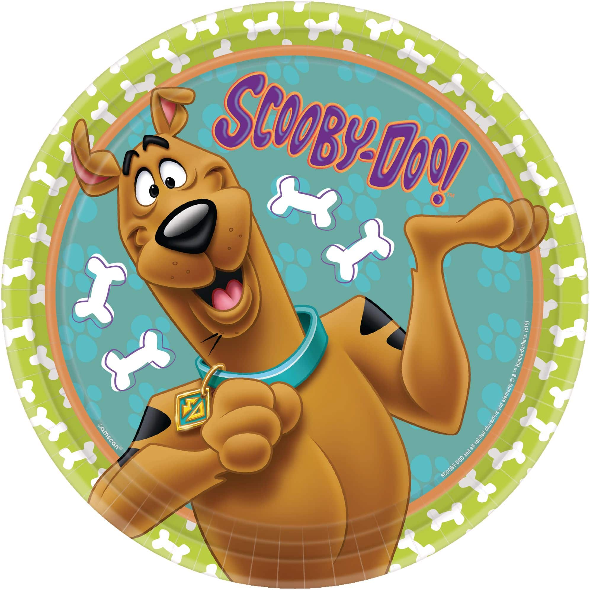 Scooby Doo Round Paper Disposable Lunch Plates,Green/Brown, 9-in, 18-pk ...